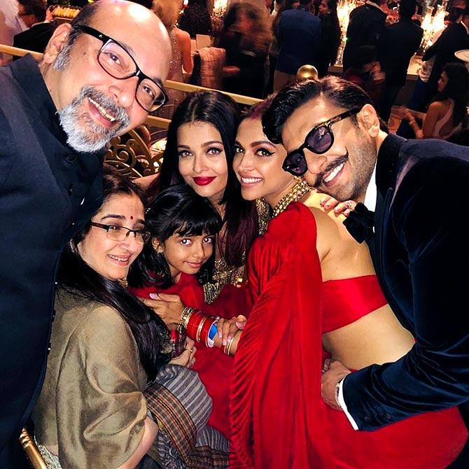 Aishwarya Rai and Deepika Padukone with Mickey Contractor