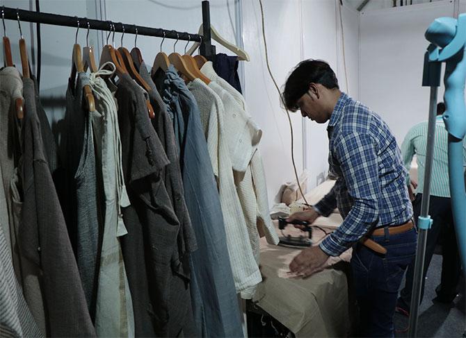 backstage at lakme fashion week