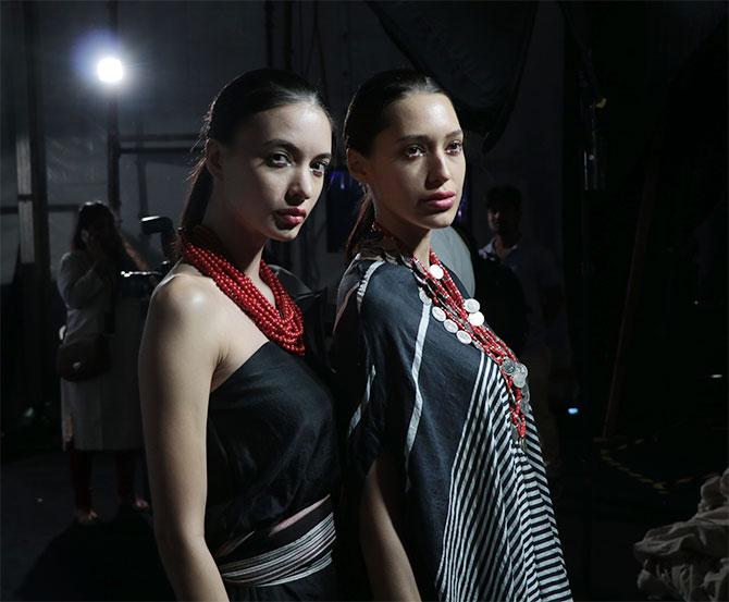 backstage at lakme fashion week