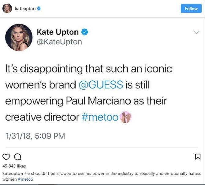 Kate Upton Guess MeToo