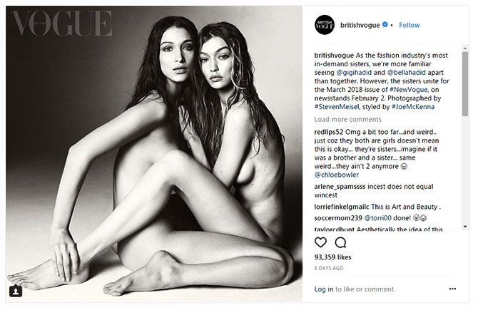 Bella and Gigi on Vogue