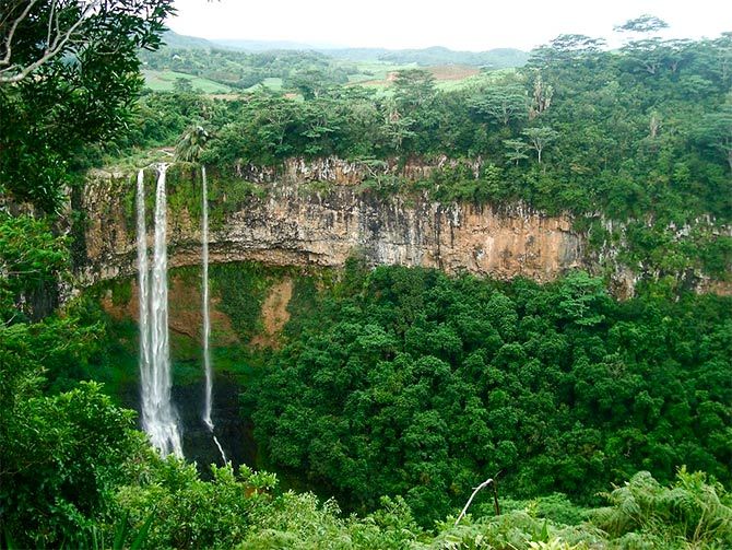 The Chamarel waterfall