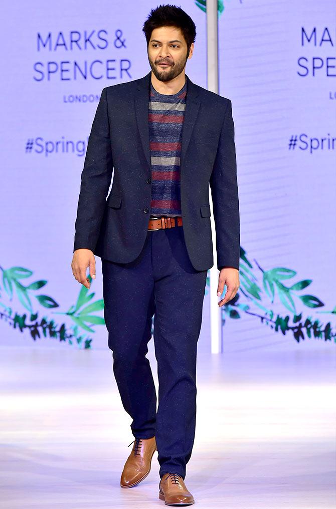 esha gupta, ali fazal at marks and spencer show