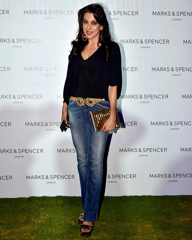 esha gupta, ali fazal at marks and spencer show