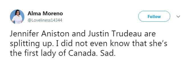 Justin Theroux and Justin Trudeau confusion