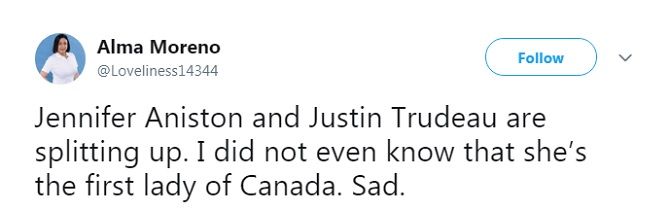 Justin Theroux and Justin Trudeau confusion
