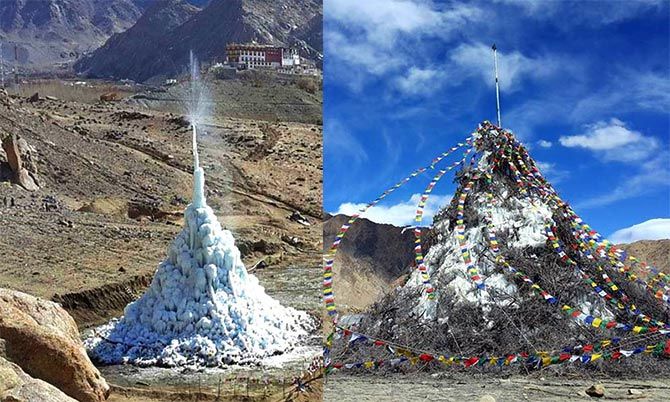 Sonam Wangchuk's ice stupa