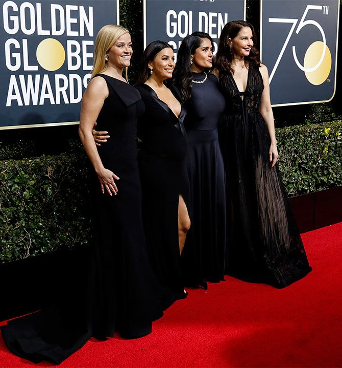 Golden Globes black red crapet