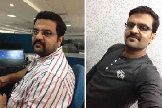 Satyendra Sahay before and after losing weight