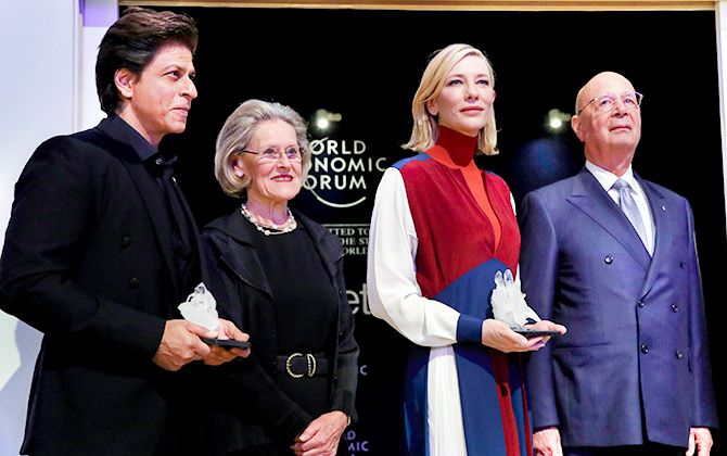 Shah Rukh Khan Davos Crystal Award