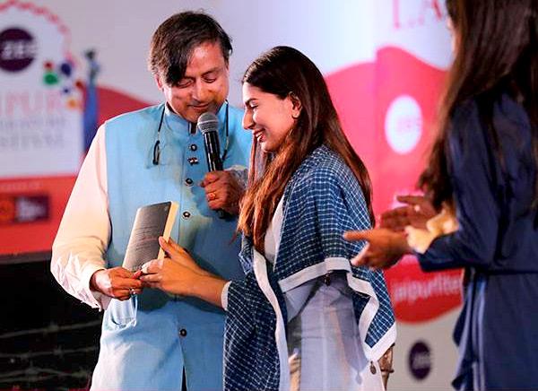 Shashi Tharoor with Gurmehar Khan