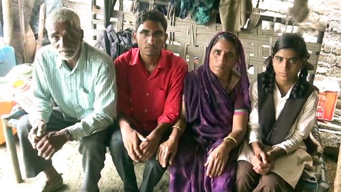Asharam Choudhary, second from left, with his family
