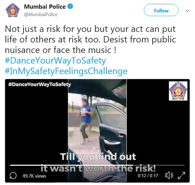 Mumbai police warns you against Keke challenge