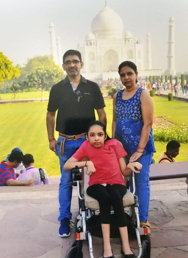 Anushka with her parents Anup and Archana