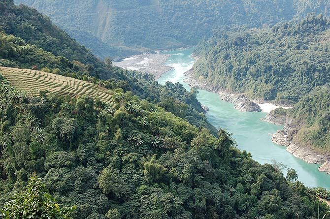 The Siang river. Photograph: Courtesy Arunachal Tourism.