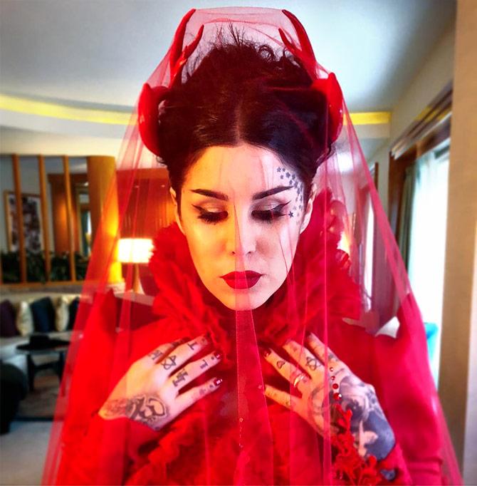 Inside Kat Von D and Leafer Seyer's goth-themed wedding