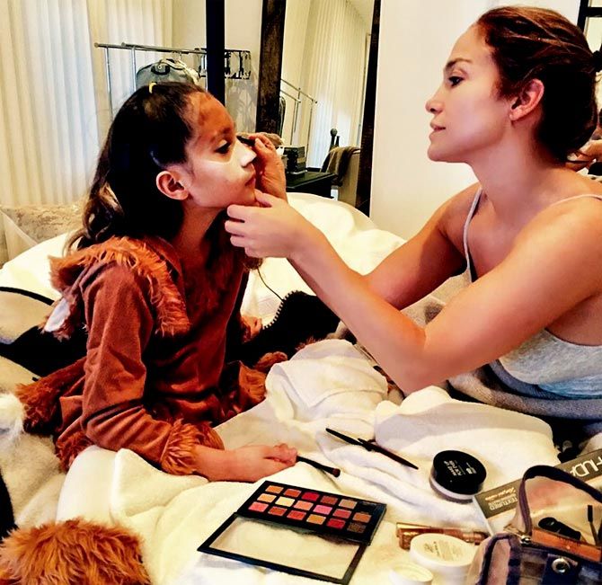 Jlo with her daughter Emme