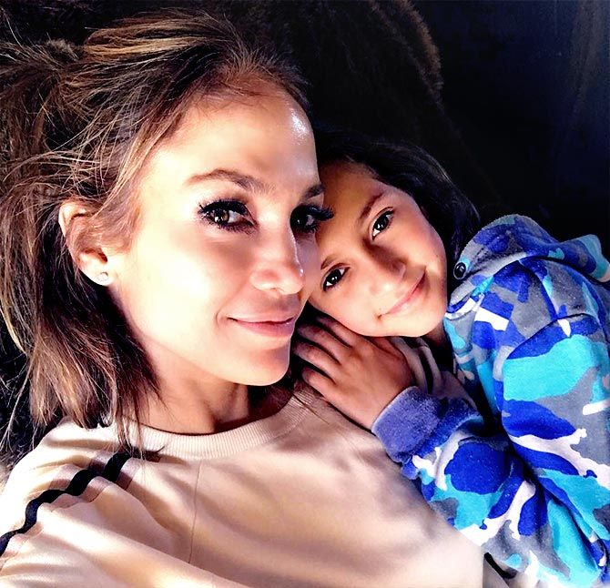 Jlo with her son