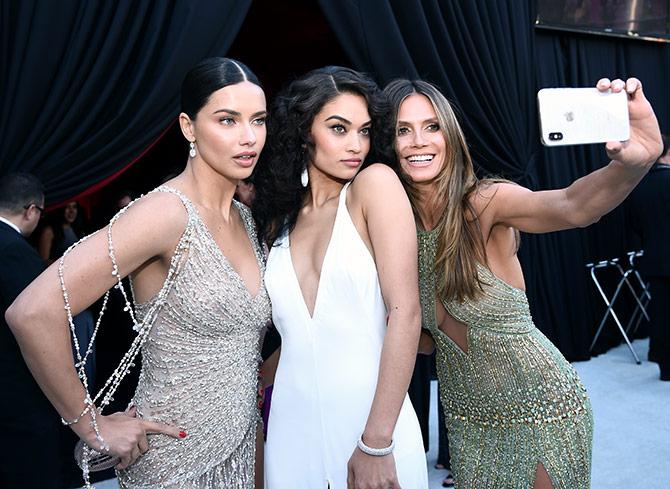 Adriana Lima, Shanina Shaik and Heidi Klum 