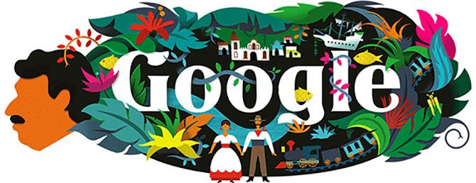 Google doodles Gabriel Garcia Marquez