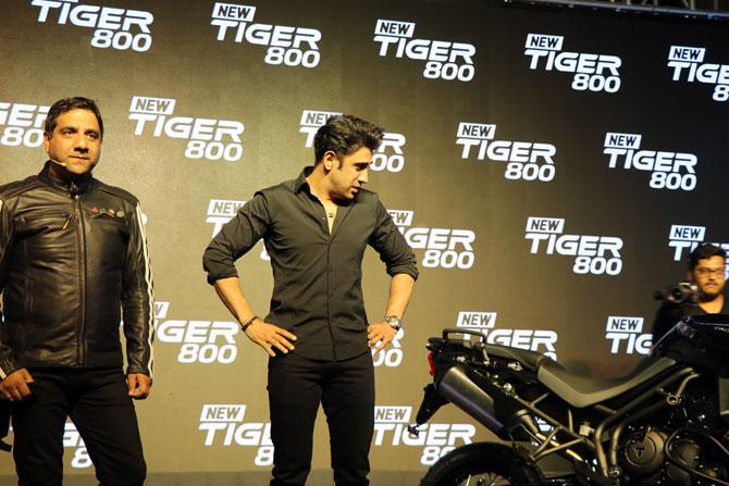 Amit Sadh at Triumph Tiger 800 bike launch