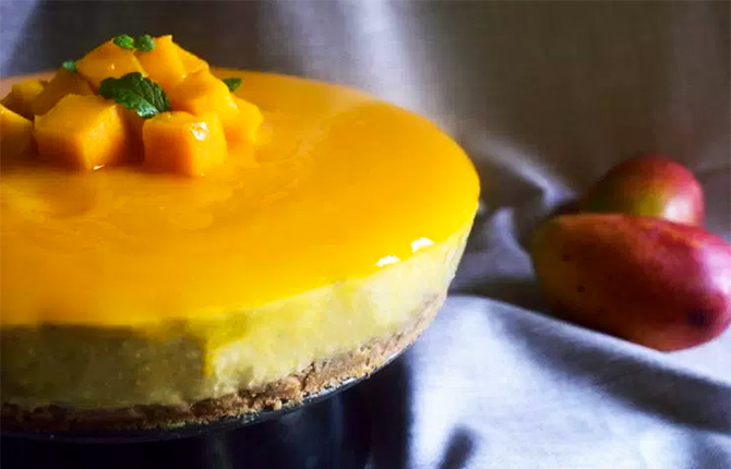 No Bake Mango Cheesecake