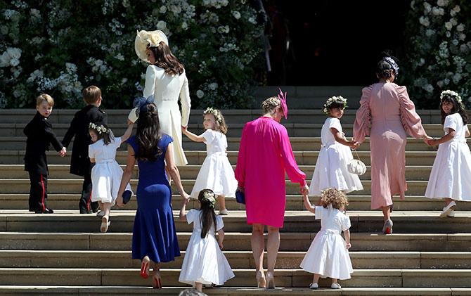 Bridesmaids and pageboys at royal wedding