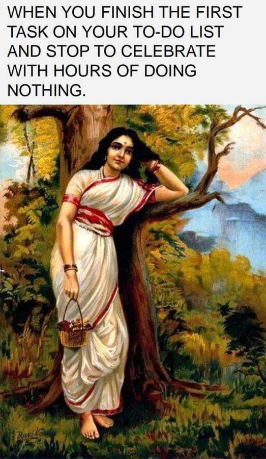 Raja Ravi verma memes as imagined by Sowmya