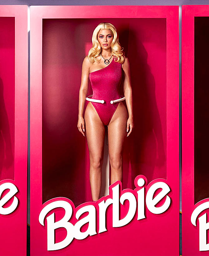 barbie pink bathing suit