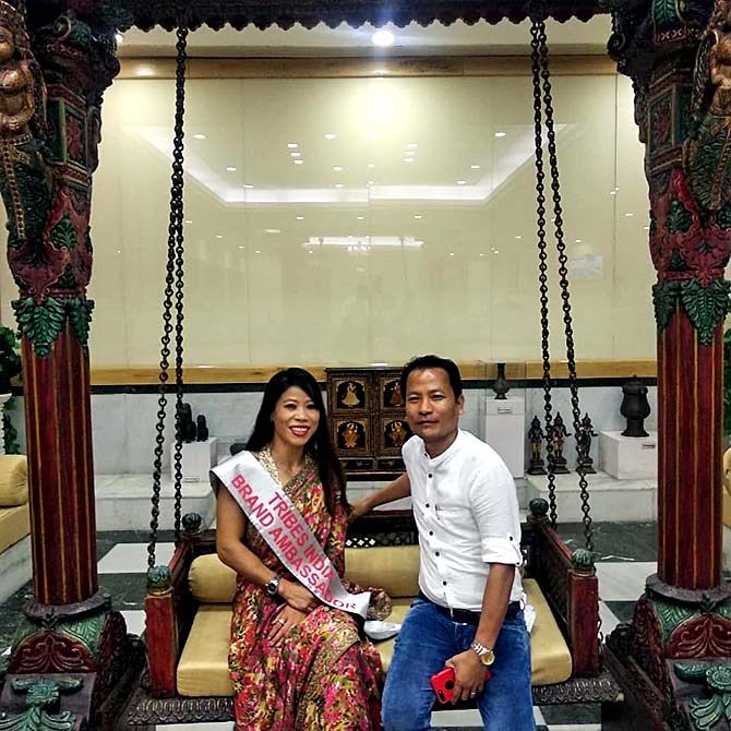 Mary Kom with her husband