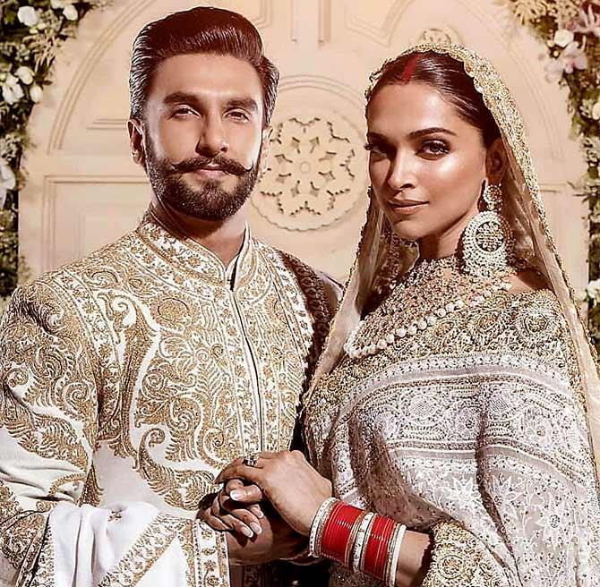 Ranveer Singh and Deepika Padukone at their Mumbai reception