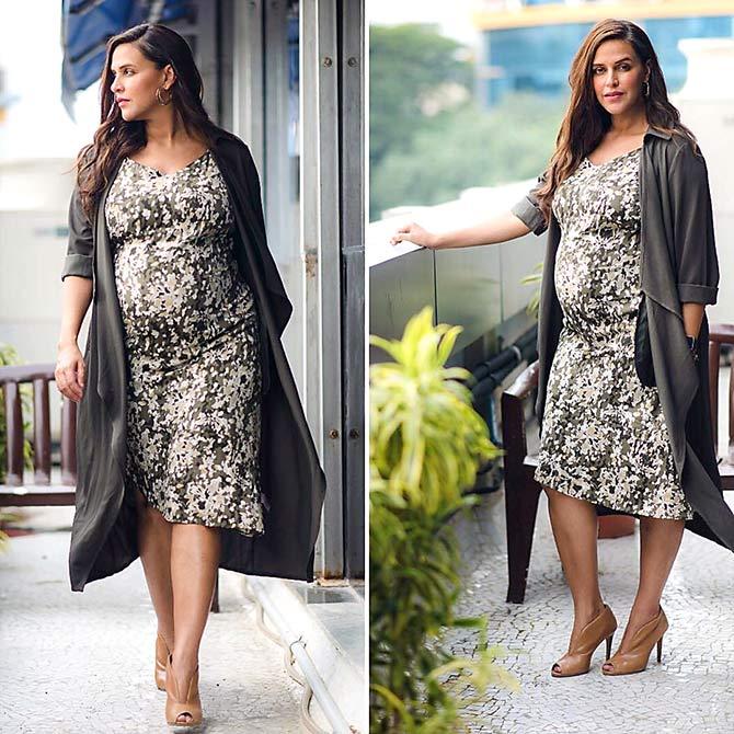 neha dhupia pregnancy dresses