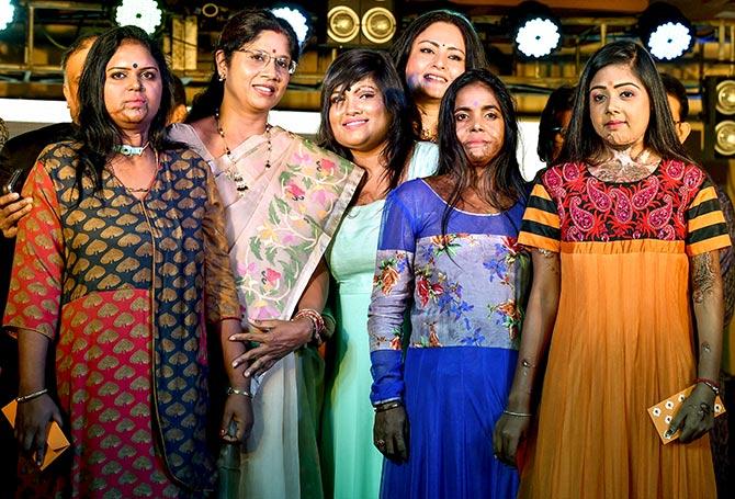 Acid attack survivors walk for Agnimitra Paul