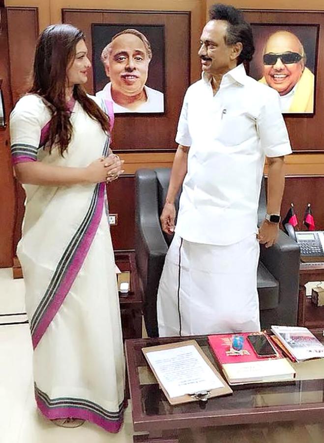 Apsara Reddy with MK Stalin