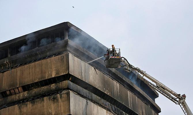 An enormous fire in India's National Museum of Natural History in New Delhi, in 2016, damaged it irretrievably. Photograph: Anindito Mukherjee/Reuters.