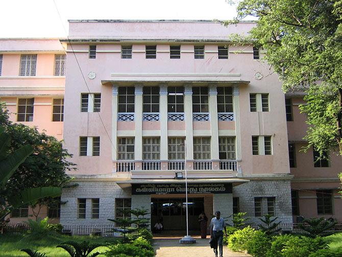 'I had an opportunity to walk through the historic Connemara library in Chennai and the wealth and density of historic paper-based materials, along with the minimal amount of fire suppression systems, worried me'. Photograph: Courtesy SriniG/Wikimedia Commons.