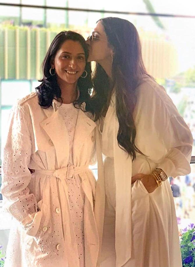 Anisha and Deepika Padukone