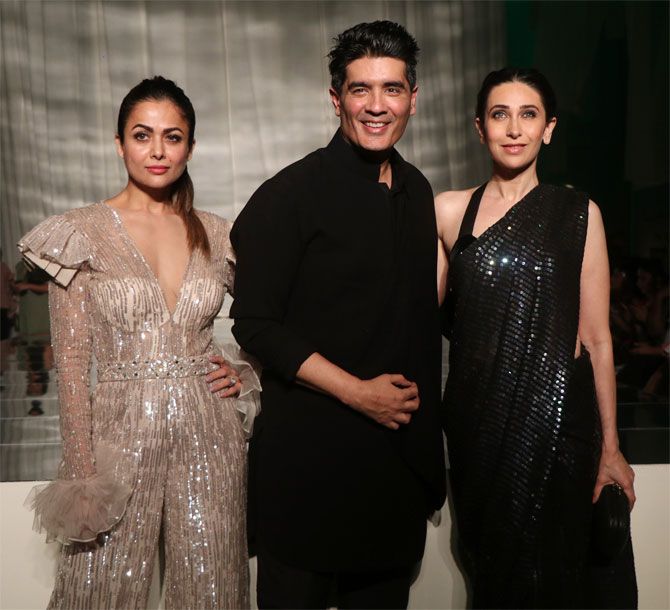 Karisma Kapoor and Amrita Arora attend Manish Malhotra's show at Lakme Fashion Week Winter/Festive 2019 in Mumbai