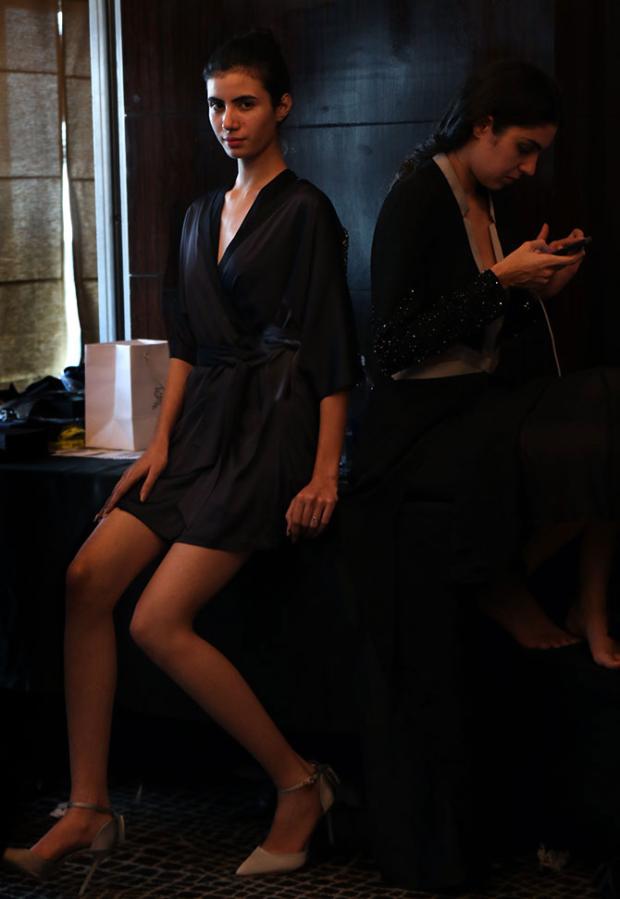 Lakme Fashion Week model fittings