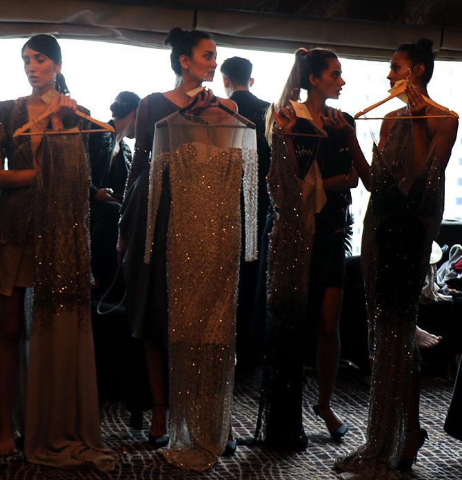 Lakme Fashion Week model fittings