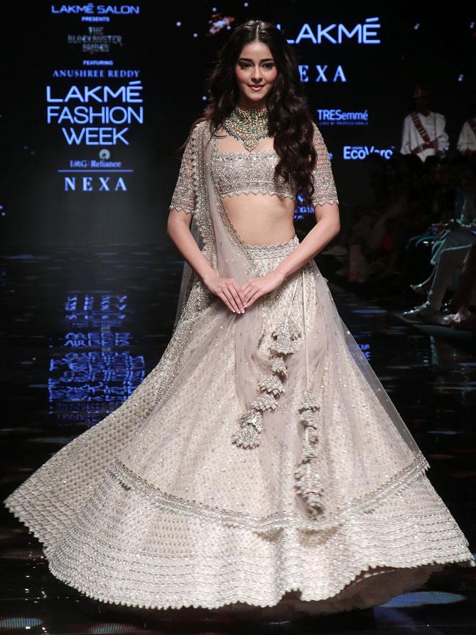 Ananya Panday walks for Anushree Reddy