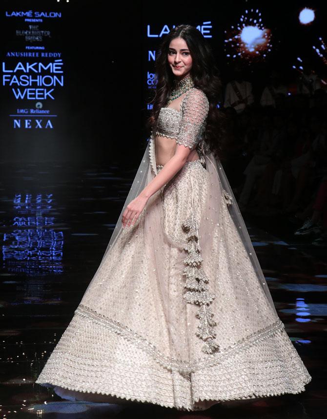 Ananya Panday walks for Anushree Reddy