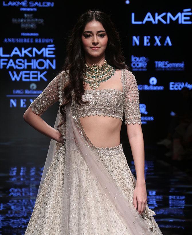 Ananya Panday walks for Anushree Reddy