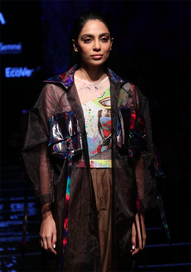 Sobhita Dhulipala walks at Lakme Fashion Week