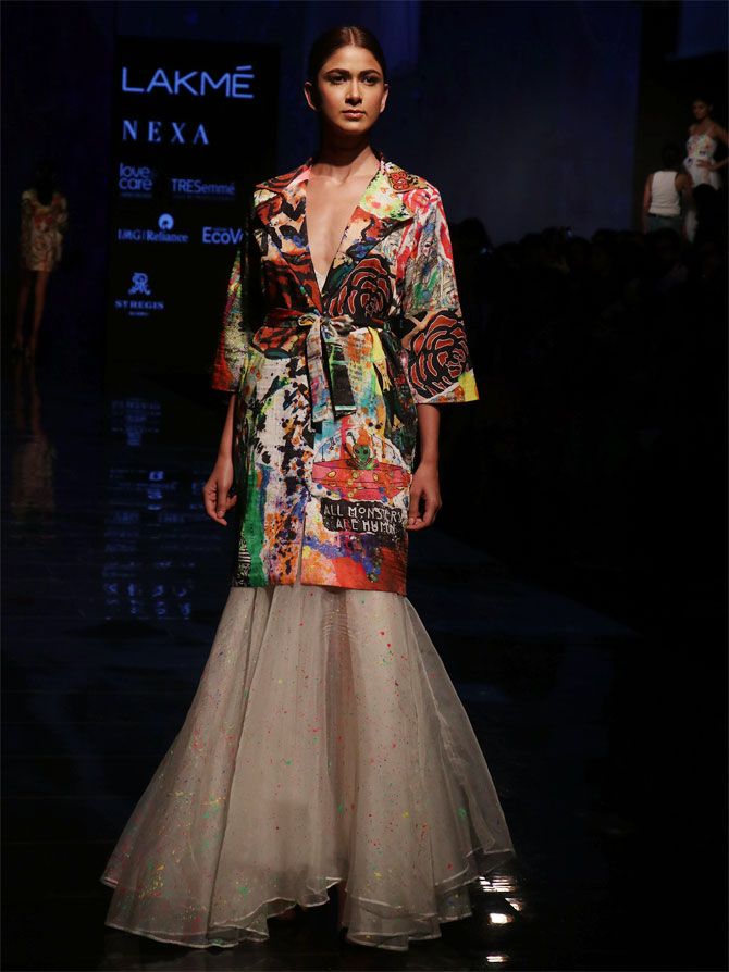Sobhita Dhulipala walks at Lakme Fashion Week