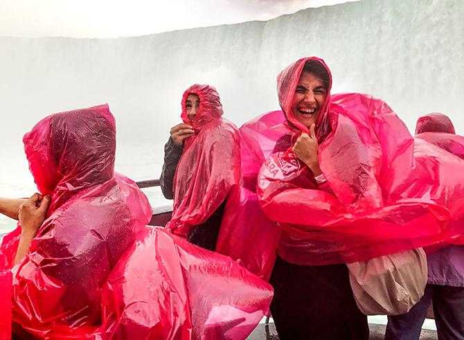 Tourists at Niagara Falls