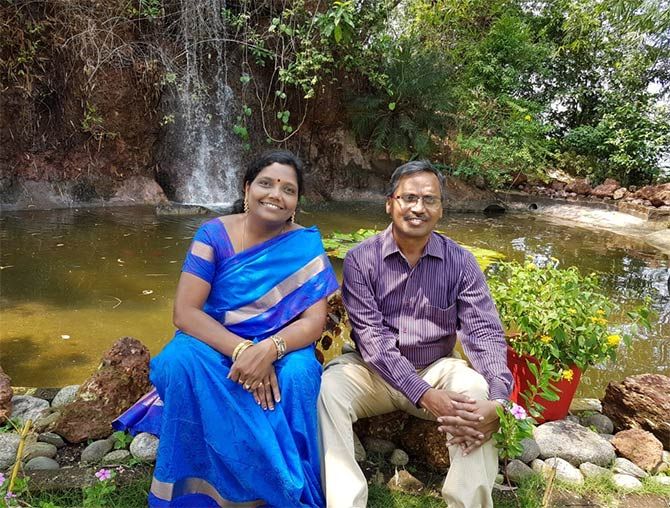 Venkatadri with his wife