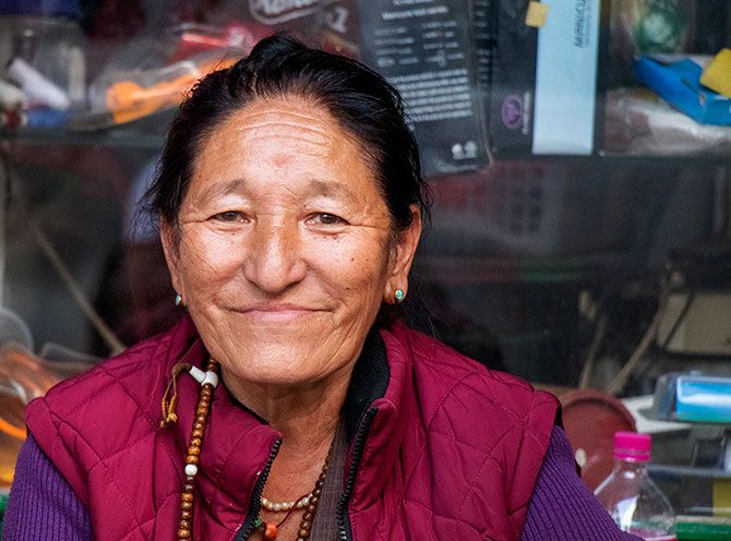 Lady from Pokhara. Photograph: Rajesh Karkera/Rediff.com.