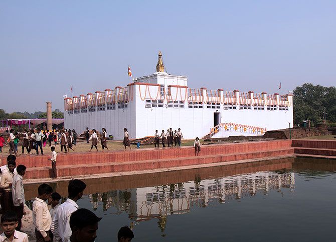 Buddha's birthplace. Photograph: Rajesh Karkera/Rediff.com.