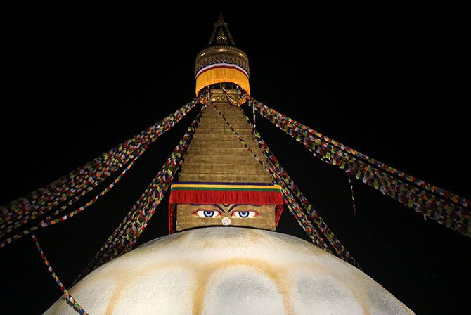The Baudhanath Stupa in Kathmandu